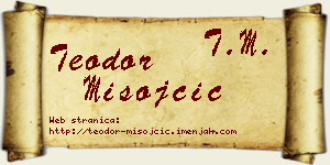 Teodor Misojčić vizit kartica